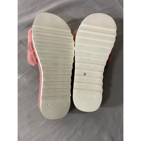 KOOLABURRA by UGG Furry Fuzzy Slides Slippers Pink Comfort Women's Size 9 - Picture 7 of 8